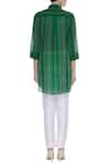 Shop_Aalyxir_Green Chanderi Striped Shirt_at_Aza_Fashions