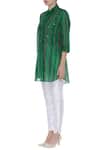 Buy_Aalyxir_Green Chanderi Striped Shirt_Online_at_Aza_Fashions