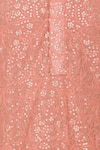 Chatenya Mittal_Pink Georgette, Cotton Beads Sequin Embroidered Kurta Set For Kids_at_Aza_Fashions