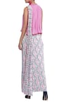 Shop_Limerick by Abirr N' Nanki_Pink Crepe Silk Halter Pre-draped Saree Dress_at_Aza_Fashions