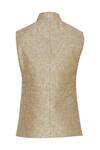 Shop_Aqube by Amber_Beige Raw Silk Floral Cord Embroidered Nehru Jacket_Online_at_Aza_Fashions