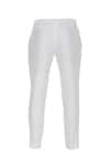 Aqube by Amber_White Spun Silk Trousers_Online_at_Aza_Fashions