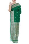 Buy_Ohfab_Green Handwoven Saree With Unstitched Blouse_at_Aza_Fashions