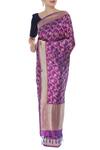 Buy_Ohfab_Purple Banarasi Handwoven Saree_at_Aza_Fashions