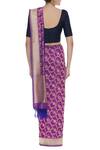 Shop_Ohfab_Purple Banarasi Handwoven Saree_at_Aza_Fashions