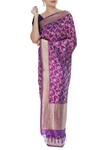 Ohfab_Purple Banarasi Handwoven Saree_Online_at_Aza_Fashions