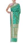 Ohfab_Green Handwoven Banarasi Saree_Online_at_Aza_Fashions