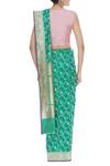 Shop_Ohfab_Green Handwoven Banarasi Saree_at_Aza_Fashions