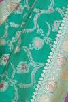 Shop_Ohfab_Green Handwoven Banarasi Saree_Online_at_Aza_Fashions