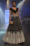 Shop_Arpita Mehta_Black Embroidered Lehenga Set_at_Aza_Fashions