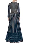 Shop_Vvani by Vani Vats_Blue Sequin Embroidered Anarkali Kurta With Dupatta_at_Aza_Fashions