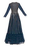 Shop_Vvani by Vani Vats_Blue Sequin Embroidered Anarkali Kurta With Dupatta_Online_at_Aza_Fashions