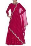 Buy_Vvani by Vani Vats_Pink Sequin Embroidered Anarkali Kurta Set_at_Aza_Fashions