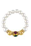 Buy_Shillpa Purii_Multi Color Classic Pearl Bracelet _at_Aza_Fashions