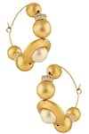 Buy_Shillpa Purii_Gold Plated Classic Pearl Earrings _at_Aza_Fashions