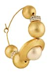 Shillpa Purii_Gold Plated Classic Pearl Earrings _Online_at_Aza_Fashions