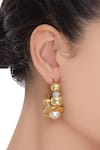 Shop_Shillpa Purii_Gold Plated Classic Pearl Earrings _at_Aza_Fashions