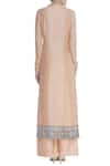 Shop_Priyanka Singh_Peach Chanderi Gota Pati And Sequin Kurta With Pants And Dupatta  _at_Aza_Fashions