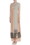Priyanka Singh_Peach Chanderi Gota Pati And Sequin Kurta With Pants And Dupatta  _Online_at_Aza_Fashions