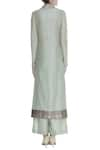 Shop_Priyanka Singh_Grey Chanderi Round Kurta Palazzo Set  _at_Aza_Fashions