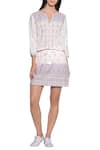 Buy_Umbar_Off White Embroidered Short Dress_at_Aza_Fashions