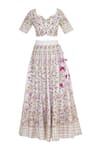 Buy_Neha Khullar_Off White Chanderi Silk Embroidered Lehenga With Blouse And Dupatta  _Online_at_Aza_Fashions