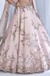 Shop_Dolly J_Peach Raw Silk Embroidery Kamdani Posey Work Bridal Lehenga Set  _Online_at_Aza_Fashions