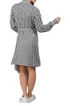 Shop_S & V Designs_Black Checkered Shirt Dress_at_Aza_Fashions