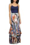 Buy_Reynu Taandon_Multi Color Digital Printed Maxi Skirt_at_Aza_Fashions