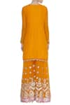 Shop_Abhi Singh_Yellow Chanderi Silk Kurta Sharara Set  _at_Aza_Fashions