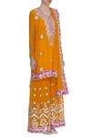 Abhi Singh_Yellow Chanderi Silk Kurta Sharara Set  _Online_at_Aza_Fashions