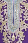 Abhi Singh_Purple Embroidered Kurta Sharara Set  _at_Aza_Fashions