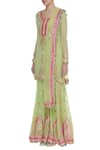 Buy_Abhi Singh_Green Embroidered Kurta Sharara Set  _Online_at_Aza_Fashions