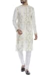 Buy_Rar Studio_Off White Mughal Jaal Embroidered Kurta Set_at_Aza_Fashions