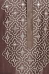 Rar Studio_Brown Aari Embroidered Mirror Work Kurta Set_at_Aza_Fashions