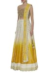 Priyanka Jain_Yellow Ombre Embroidered Lehenga Set _Online_at_Aza_Fashions