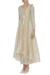 Buy_Priyanka Jain_Ivory Mirror Embroidered Palazzo Kurta Set _Online_at_Aza_Fashions