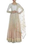 Buy_Priyanka Jain_Peach Ombre Embroidered Anarkali Set _at_Aza_Fashions