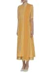 Buy_Manasi Sengupta_Yellow Silk Chanderi Embroidered Sequin Kurta With Palazzo Pants  _Online_at_Aza_Fashions