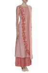 Manasi Sengupta_Pink Silk Chanderi Embroidered Round Thread Palazzo Kurta Set  _Online_at_Aza_Fashions