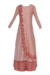 Buy_Manasi Sengupta_Pink Silk Chanderi Embroidered Round Thread Palazzo Kurta Set  _Online_at_Aza_Fashions