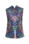Buy_Siddhartha Bansal_Blue Peacock Print Nehru Jacket _Online_at_Aza_Fashions