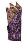 Puneet Gupta_Purple Jewel Print Kundan Embellished Clutch And Pocket Square _Online_at_Aza_Fashions