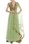 Buy_Seema Khan_Green Embellished Anarkali Kurta With Dupatta_at_Aza_Fashions