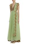 Buy_Seema Khan_Green Embellished Anarkali Kurta With Dupatta_Online_at_Aza_Fashions
