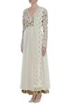 Buy_Seema Khan_Off White Net Embroidered Sequin Plunge V Floral Anarkali Kurta Set  _Online_at_Aza_Fashions