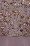 Nitika Kanodia Gupta_Purple Georgette Embroidered Embellished Anarkali With Dupatta  _at_Aza_Fashions