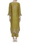 Shop_Rar Studio_Green Chanderi Handloom Kurta Set_at_Aza_Fashions