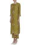 Rar Studio_Green Chanderi Handloom Kurta Set_Online_at_Aza_Fashions