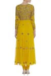 Shop Samatvam By Anjali Bhaskar Yellow Viscose Georgette, Lycra Net Cut Dana Mirror And Embroidered Anarkali Set at Aza Fashions Shop_Samatvam By Anjali Bhaskar_Yellow Viscose Georgette, Lycra Net Cut Dana Mirror And Embroidered Anarkali Set _at_Aza_Fashions